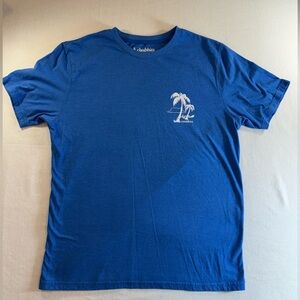 chubbies Blue T‑Shirt with White Palm Graphic